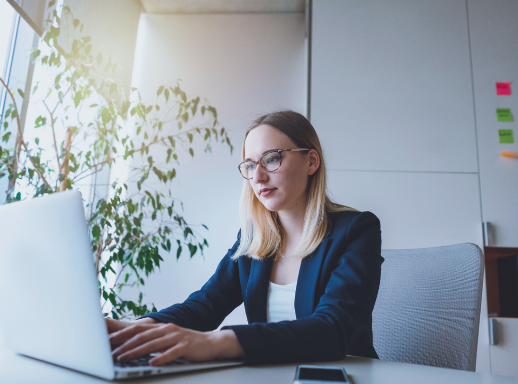 Women at computer for therapy